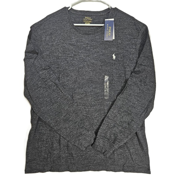 Polo Ralph Lauren Other - Polo Ralph Lauren Charcoal Gray Long Sleeve Crew Neck Pony T-Shirt Men's XL NWT!